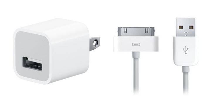 iPhone 4S 4 2-in-1 HouSe Power Charger (White)